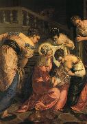 The Birth of John the Baptist, detail ar Tintoretto